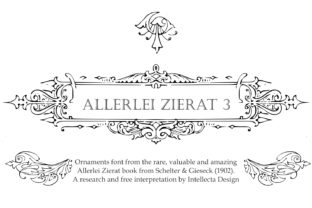 Allerlei Zierat 3: A Century-Old Ornament Font for Modern Design