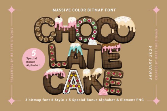 Chocolate Cake: A Sweet SVG Font for Playful Design