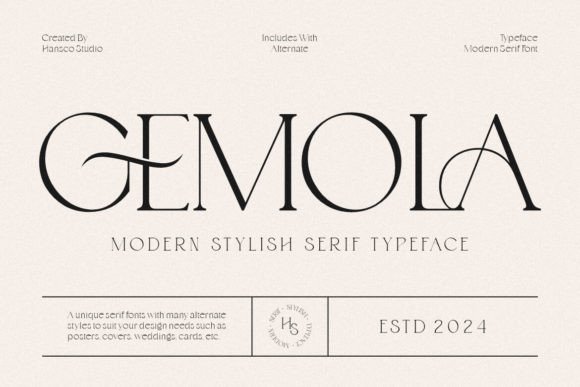 Gemola: A Serif Font That Balances Romance and Modernity