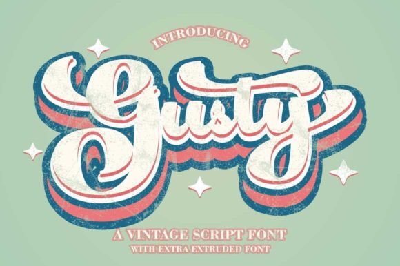 Gusty: Unleashing Retro Groovy Vibes in Your Modern Designs