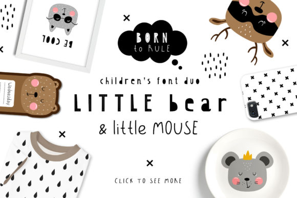 Little Bear & Little Mouse Duo: A Font Pairing for Whimsical Designs